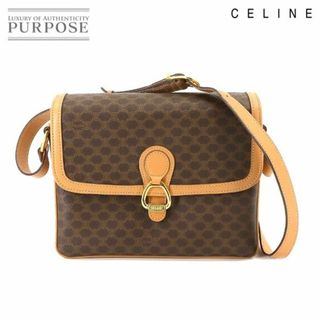 セリーヌ(celine)のセリーヌ CELINE マカダム柄 ショルダー バッグ PVC レザー ブラウン ゴールド 金具 ヴィンテージ VLP 90221077(ショルダーバッグ)