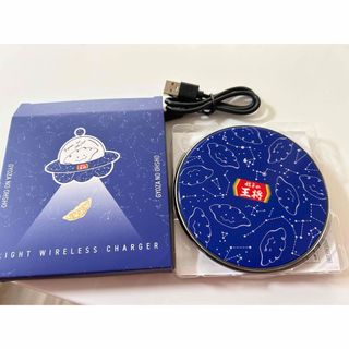 餃子の王将 光るワイヤレス充電器 持ち運び(バッテリー/充電器)