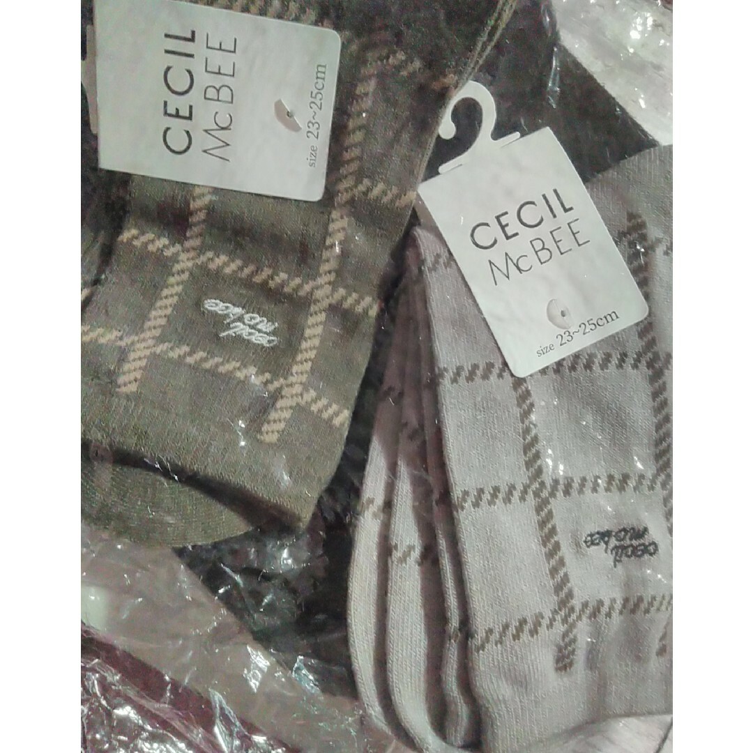 CECIL McBEE(セシルマクビー)の匿名 セシルマクビー 靴下2足セット 23〜25センチ レディースのレッグウェア(ソックス)の商品写真