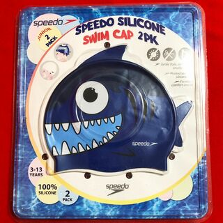 スピード(SPEEDO)のspeedo☆スピードシリコンジュニアスイムキャップ青1個：ジュニアサイズ(その他)