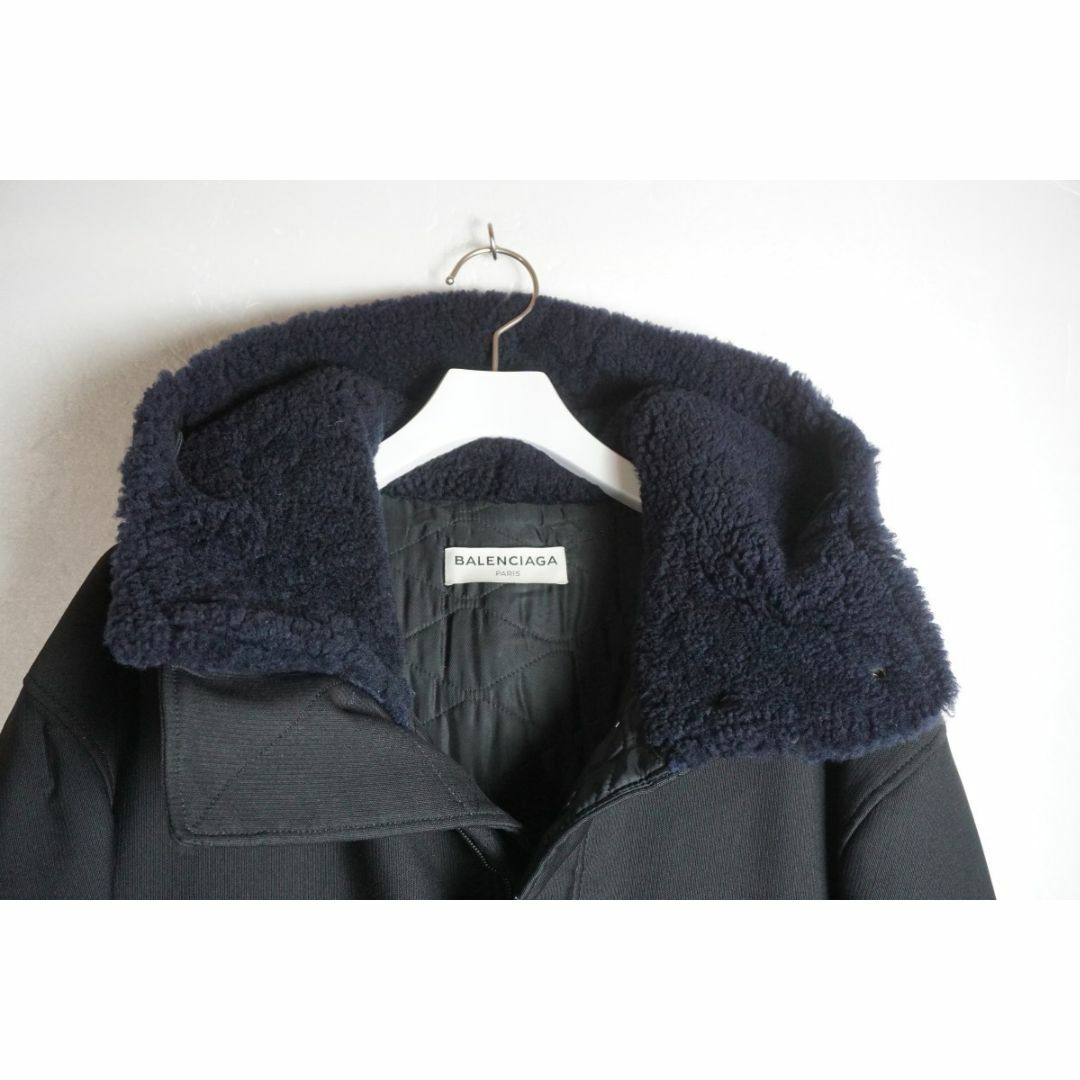 Balenciaga(バレンシアガ)の美品 16AW BALENCIAGA モッズ コート M-51 黒1224N▲ メンズのジャケット/アウター(モッズコート)の商品写真