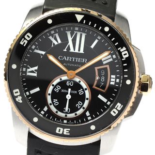 カルティエ(Cartier)のカルティエ CARTIER W7100055 カリブル ドゥ カルティエ ダイバー K18PGベゼル 自動巻き メンズ 箱・保証書付き_796024(腕時計(アナログ))