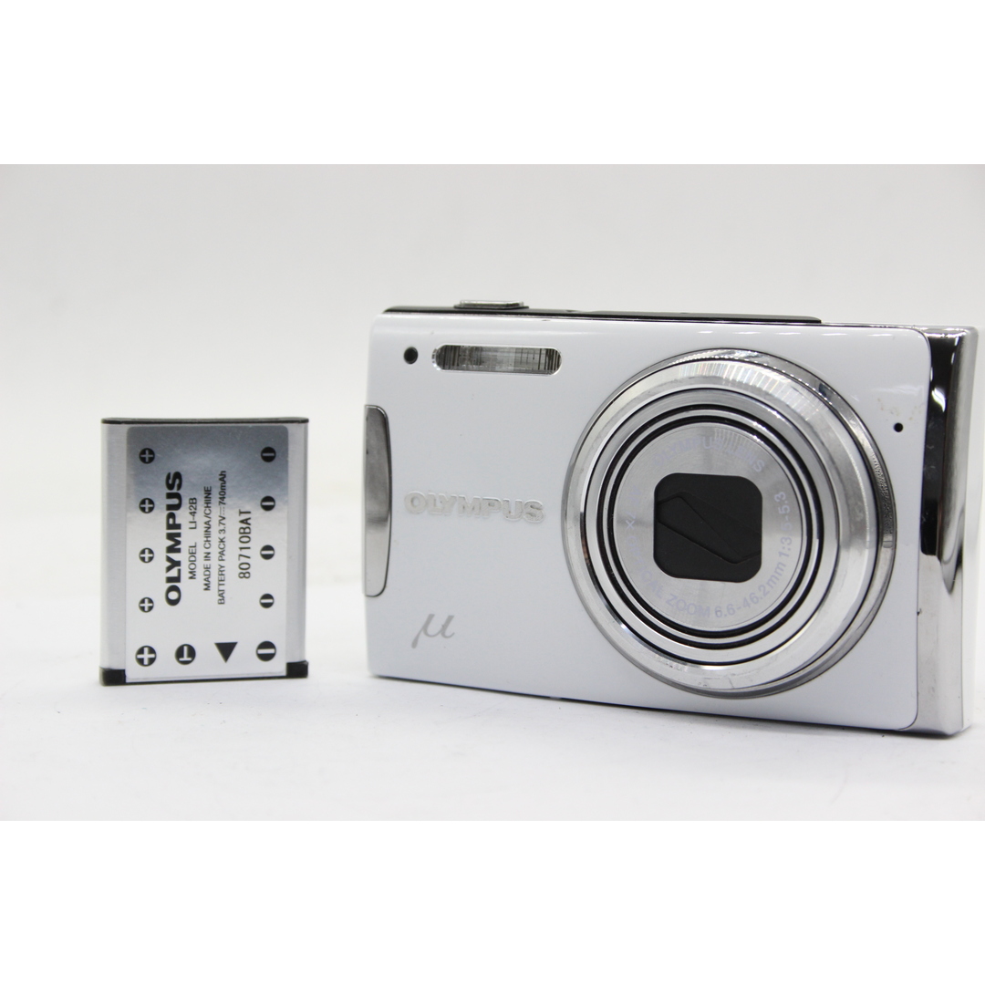 【返品保証】 オリンパス Olympus μ 1060 ホワイト 7x バッテリー付き コンパクトデジタルカメラ  s6172 スマホ/家電/カメラのカメラ(コンパクトデジタルカメラ)の商品写真