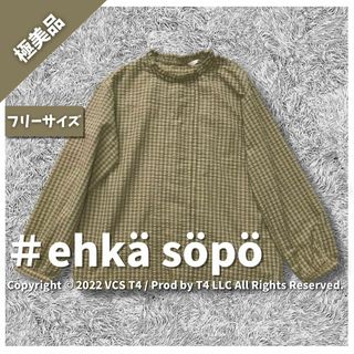 エヘカソポ(ehka sopo)の【極美品】エヘカソポ 長袖ブラウス FREE SIZE 春 秋冬 ✓2463(ポロシャツ)