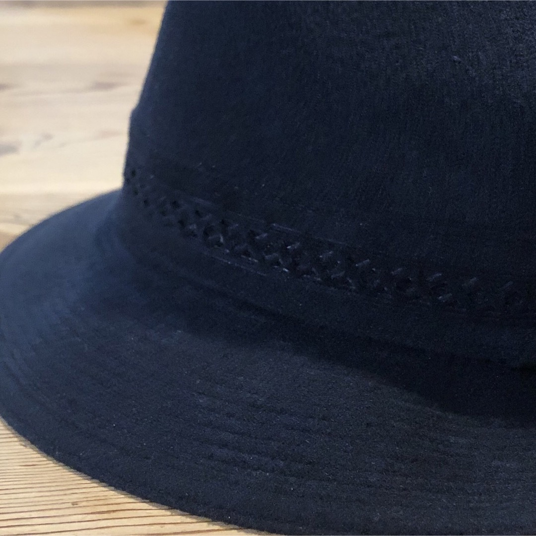 Borsalino(ボルサリーノ)のボルサリーノ 中折れ ソフトハット 日本製 羽根付き 濃紺 57cm メンズの帽子(ハット)の商品写真