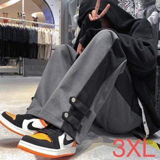 JPAS025メンズ ワイドパンツ スポーツ 大きいサイズ ウエストゴム 春秋(ワークパンツ/カーゴパンツ)