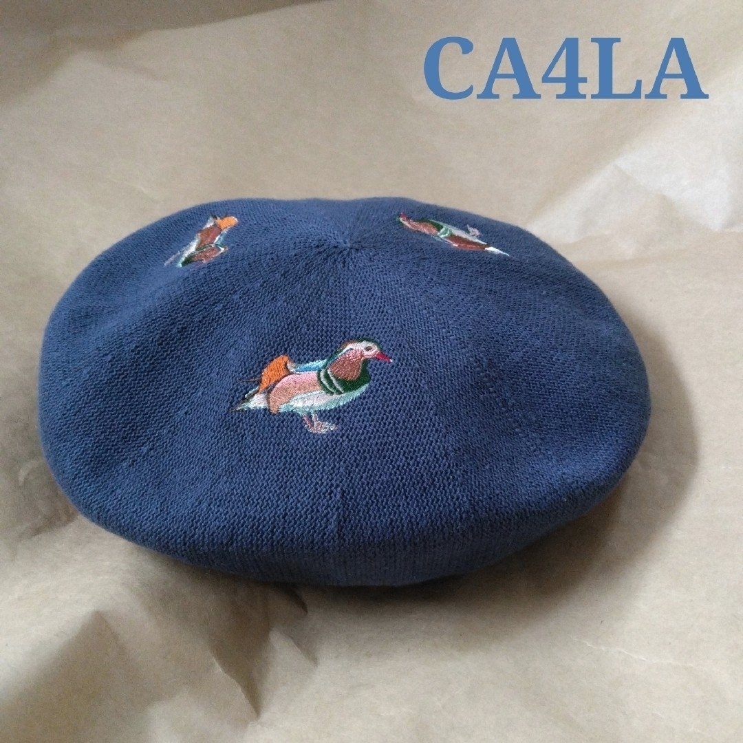 CA4LA(カシラ)のCA4LA 鴨の刺繍入り ベレー帽 レディースの帽子(ハンチング/ベレー帽)の商品写真