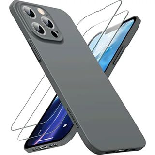 白　iPhone 13プロ ケース＋ガラスフィルム2枚　 指紋防止 薄型 軽量(保護フィルム)