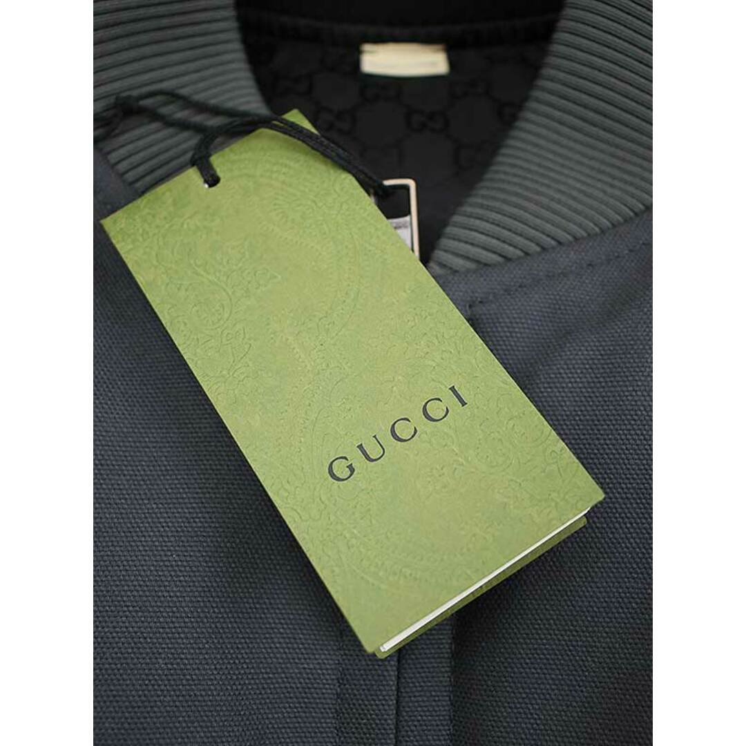 Gucci(グッチ)のGUCCI グッチ 24SS コットンキャンバス リバーシブルグースダウンベスト グレー 50 774339 Z8BQ0 メンズのトップス(ベスト)の商品写真