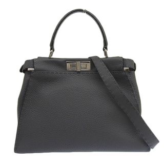 アザー(other)のフェンディ FENDI ピーカブー セレリア 2WAYバッグ ハンドバッグ ショルダーバッグ レザー グレー 8BN290 中古 新入荷 OB1690(ハンドバッグ)