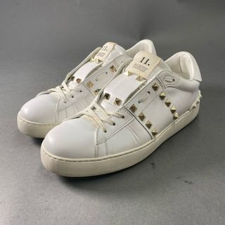 ヴァレンティノ(VALENTINO)の2a22 VALENTINO GARAVANI ヴァレンティノガラヴァーニ イタリア製 ロックスタッズ アンタイトルド ローカットスニーカー シューズ 39 1/2 ホワイト レザー(スニーカー)