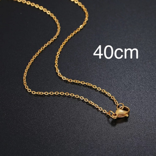 新品》値下げ❗️海外 あずきチェーン  40cm  ネックレス　ゴールド(ネックレス)