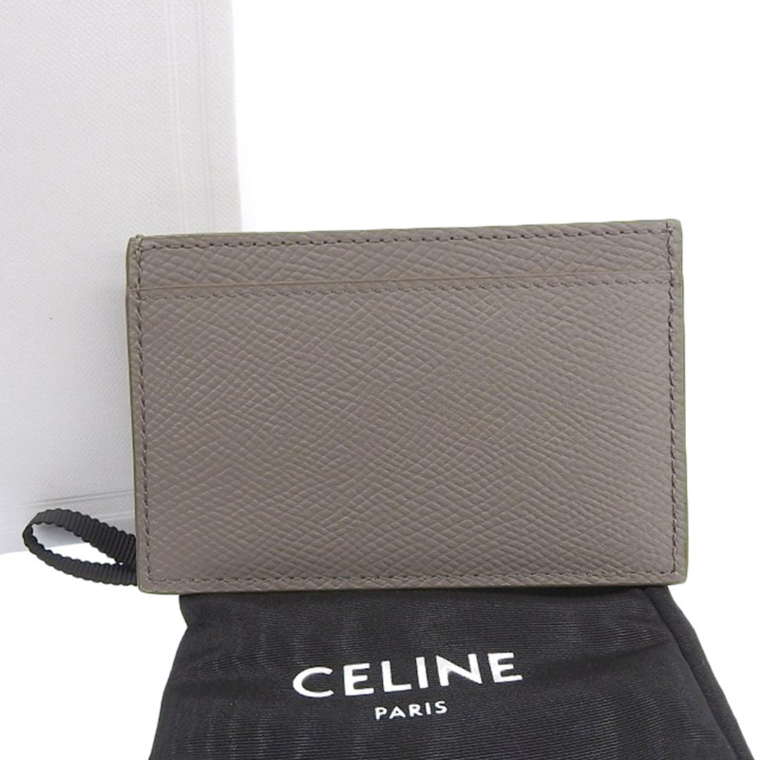 celine(セリーヌ)のセリーヌ CELINE カードケース 名刺入れ レザー グレージュ 中古 新入荷 OBB0543 レディースのファッション小物(名刺入れ/定期入れ)の商品写真