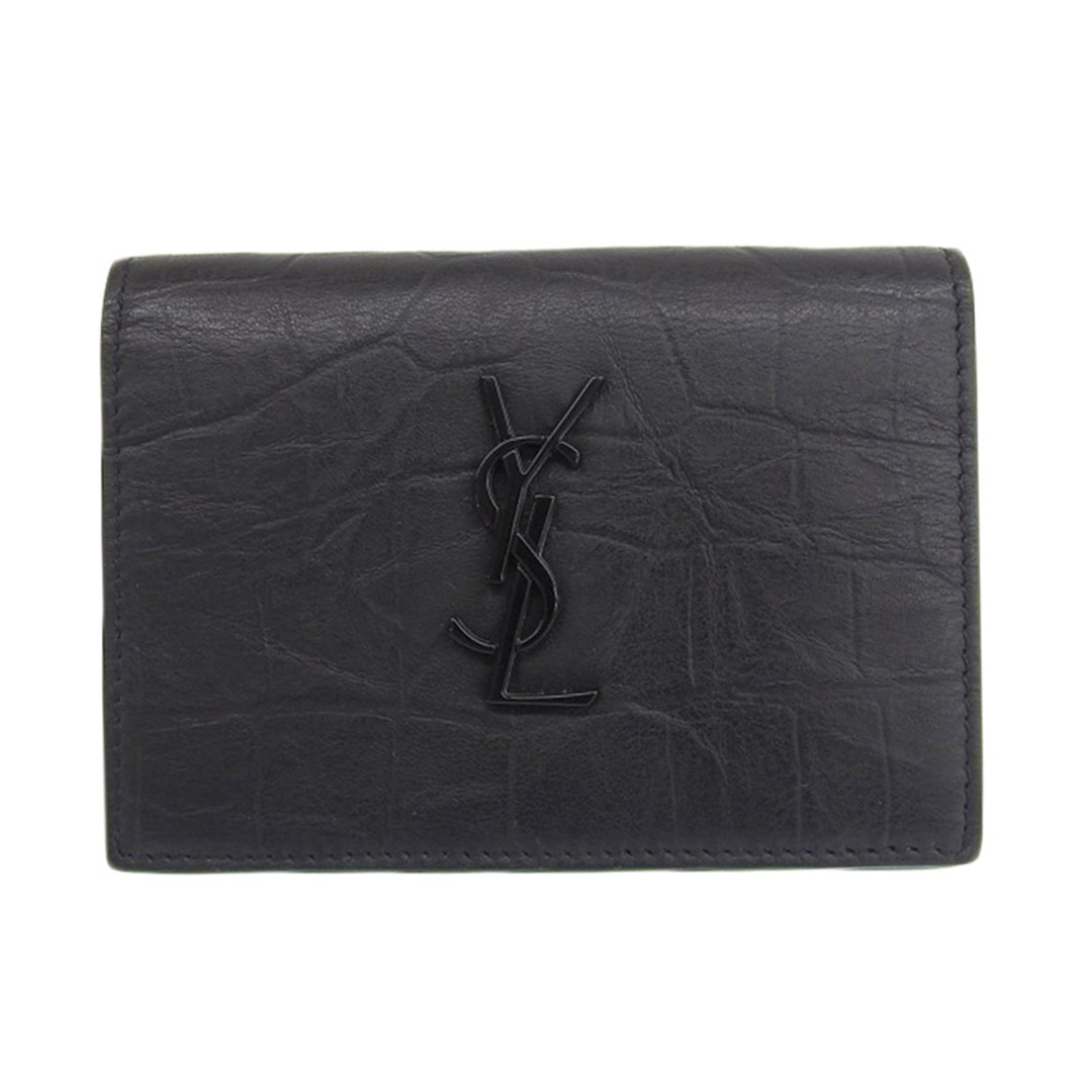 other(アザー)のサンローラン SAINT LAURENT カードケース 名刺入れ レザー ブラック TGN529887 中古 新入荷 OBB0537 レディースのファッション小物(名刺入れ/定期入れ)の商品写真