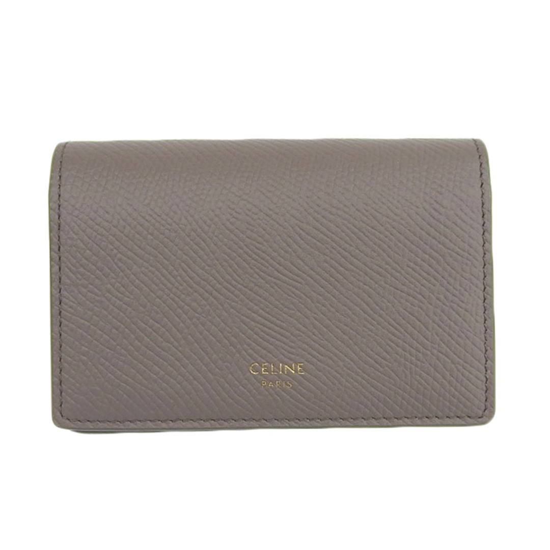 セリーヌ CELINE ビジネスカードホルダー カードケース 名刺入れ レザー グレージュ カードケース 10J813BEL.10BL  新入荷 OBB0541約75ｃｍ×マチ