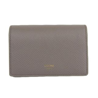 セリーヌ(celine)のセリーヌ CELINE ビジネスカードホルダー カードケース 名刺入れ レザー グレージュ カードケース 10J813BEL.10BL 中古 新入荷 OBB0541(名刺入れ/定期入れ)