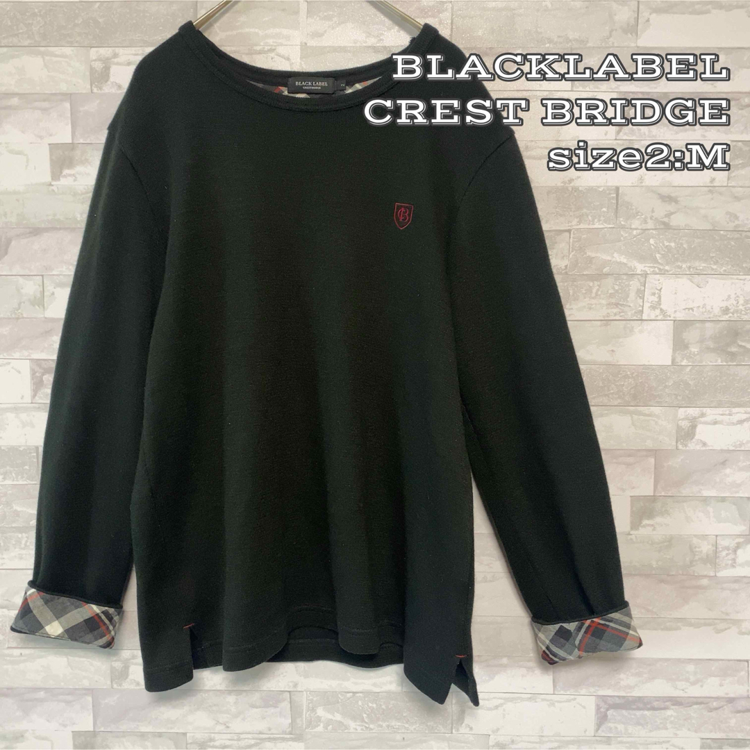 BLUE LABEL CRESTBRIDGE(ブルーレーベルクレストブリッジ)の★大人気商品★ブラックレーベルクレストブリッジ★ウール混カットソー メンズのトップス(Tシャツ/カットソー(七分/長袖))の商品写真