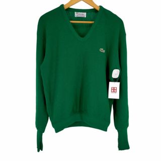 ラコステ(LACOSTE)のIZOD LACOSTE(アイゾッドラコステ) 70s Vネックロゴ刺繍ニット(ニット/セーター)