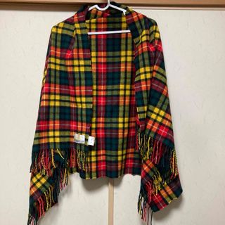 glentana グレンタナ　チェック　マフラー　ストール 中古品(マフラー/ショール)