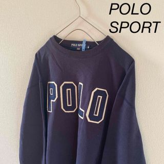 ポロラルフローレン(POLO RALPH LAUREN)の【レア】POLOSPORTポロスポーツスウェットトレーナーメンズ長袖ネイビー紺m(スウェット)