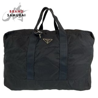 プラダ(PRADA)のPRADA プラダ テスート 男女兼用 ブラック シルバー金具 ナイロン ボストンバッグ 旅行バッグ 404659 【中古】(ボストンバッグ)