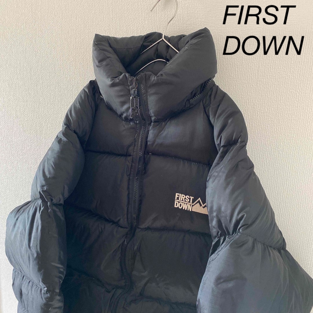 FIRSTDOWNファーストダウンダウンジャケットXLブラック黒 FIRSTDOWNファーストダウンダウンジャケットXLブラック黒