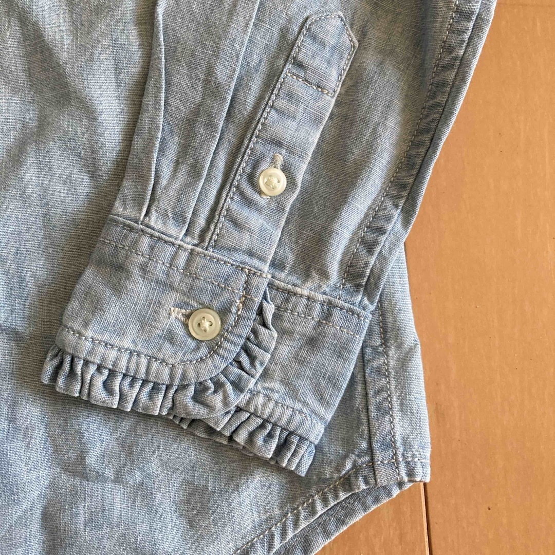 POLO RALPH LAUREN(ポロラルフローレン)の新品　ラルフローレン長袖ブラウス120センチ キッズ/ベビー/マタニティのキッズ服女の子用(90cm~)(ブラウス)の商品写真