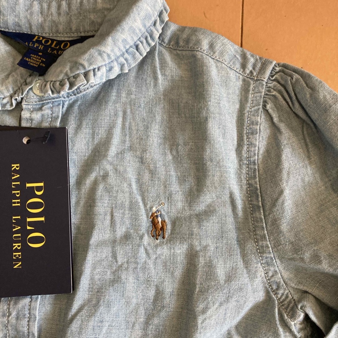 POLO RALPH LAUREN(ポロラルフローレン)の新品　ラルフローレン長袖ブラウス120センチ キッズ/ベビー/マタニティのキッズ服女の子用(90cm~)(ブラウス)の商品写真