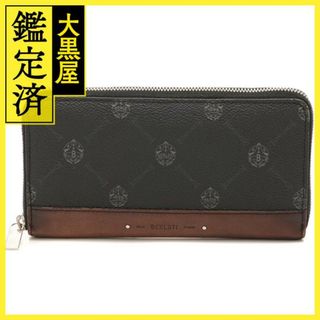 ベルルッティ(Berluti)のベルルッティイタウバラウンドファスナブラック/ブラウン PVC/レザー【460】(長財布)