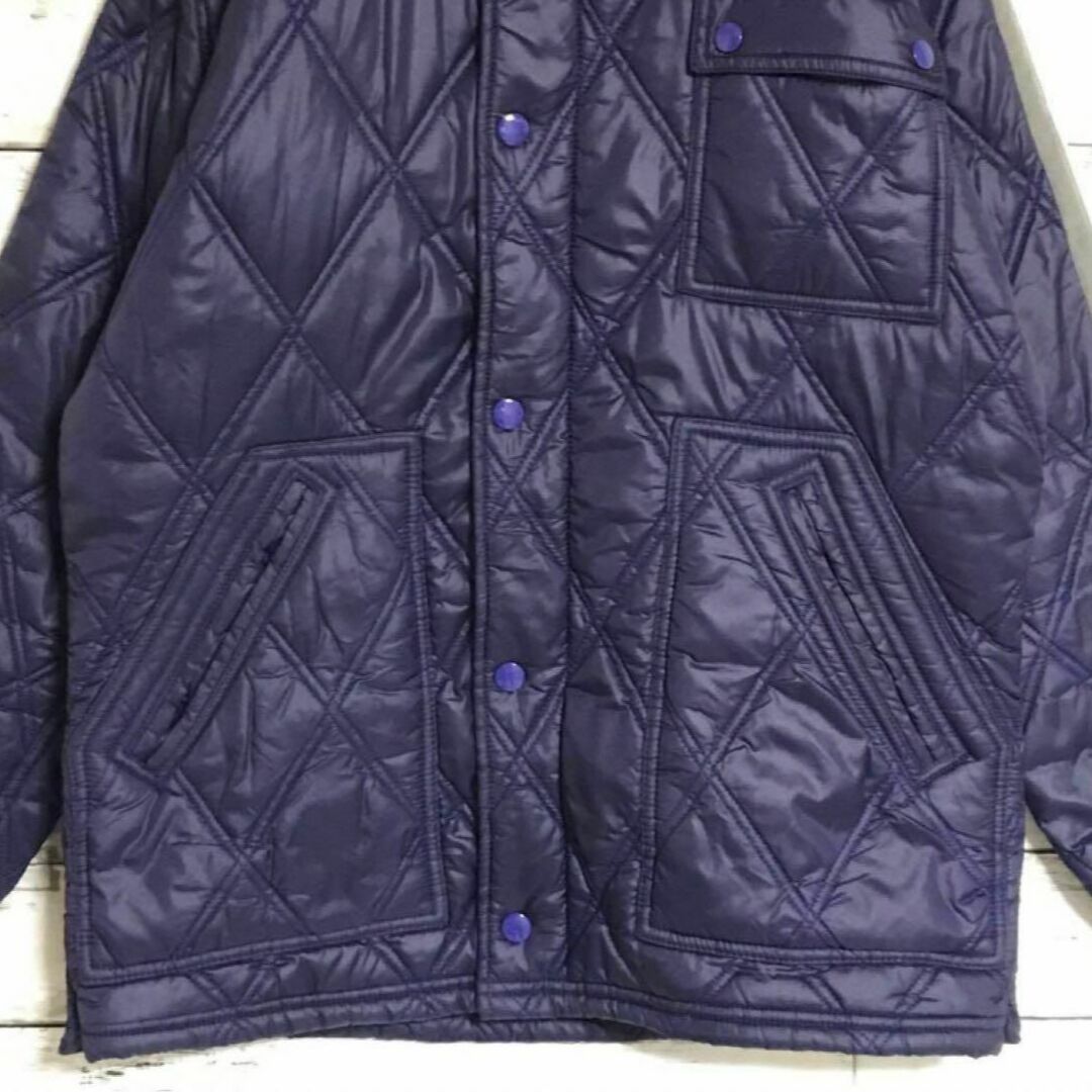 【袖リブ】ジャンブルコジマジャパン　キルティングジャケット　パープルH590R メンズのジャケット/アウター(ブルゾン)の商品写真