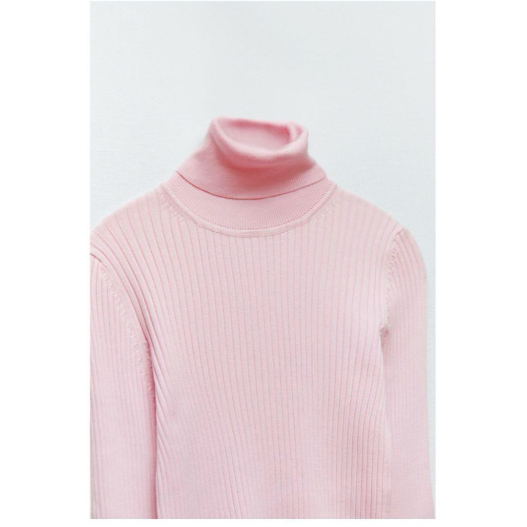 ZARA - さくらピンク色 ハイネックセーターの通販 by ZARA - さくらピンク色 ハイネックセーターの通販 by