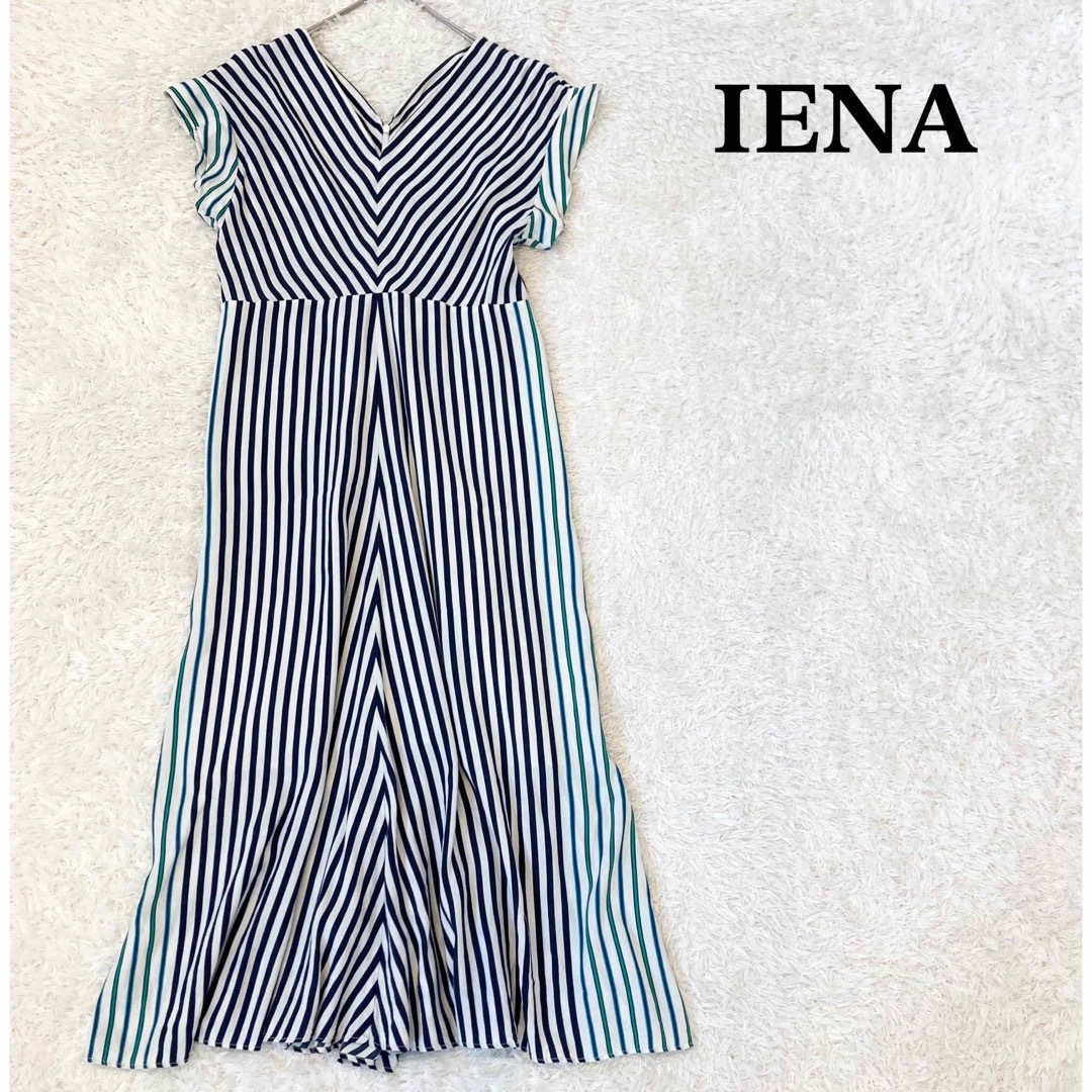 IENA(イエナ)のIENA イエナ　洗える　マルチストライプ ランダムフレアワンピース レディースのワンピース(ロングワンピース/マキシワンピース)の商品写真