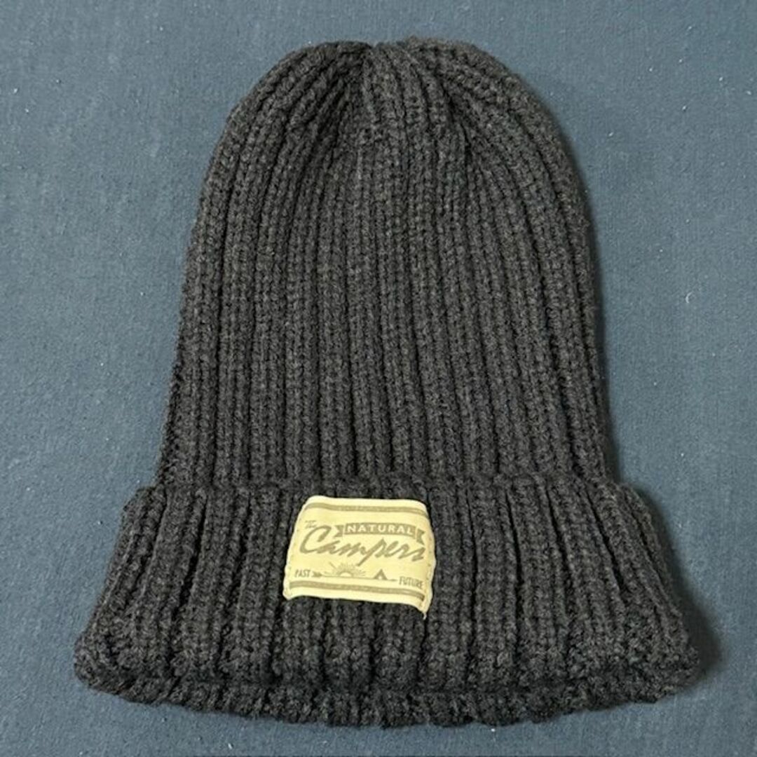 ニット帽 ビーニー 紺 ネイビー 男女兼用  レディースの帽子(ニット帽/ビーニー)の商品写真