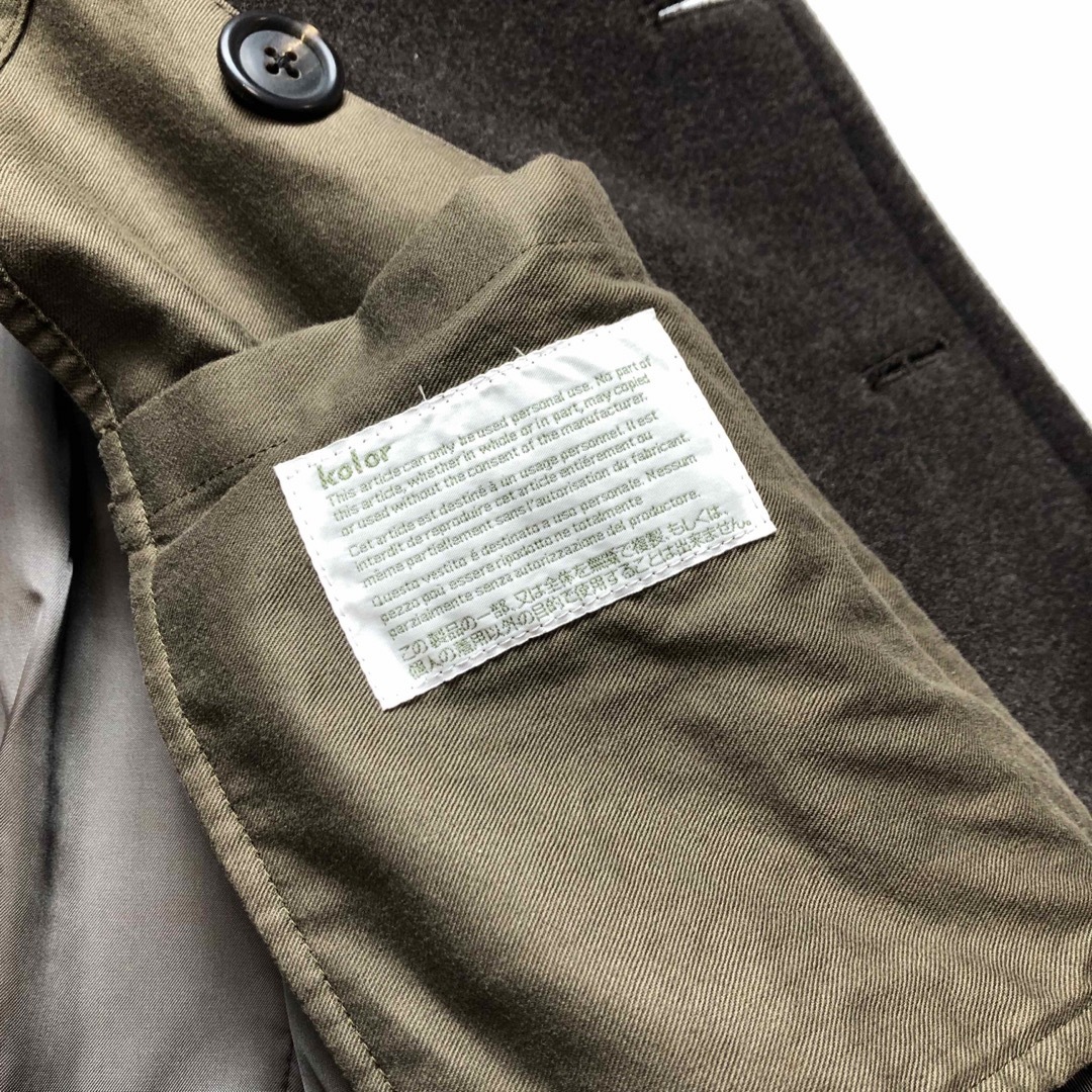 kolor(カラー)の良品　kolor カラー　Pコート　メンズ　チェスターコート　タスマニアウール メンズのジャケット/アウター(ピーコート)の商品写真