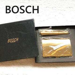 ボッシュ(BOSCH)の美品✨BOSCH ボッシュペンとケースのセット ゴールド(名刺入れ/定期入れ)