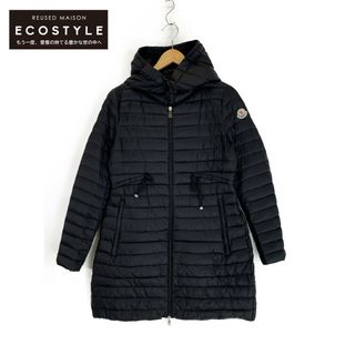 美品◎国内正規品 2020年 MONCLER モンクレール BARBEL バルベル レディース ロゴワッペン・フード付き ロングダウンコート ブラック 黒 3