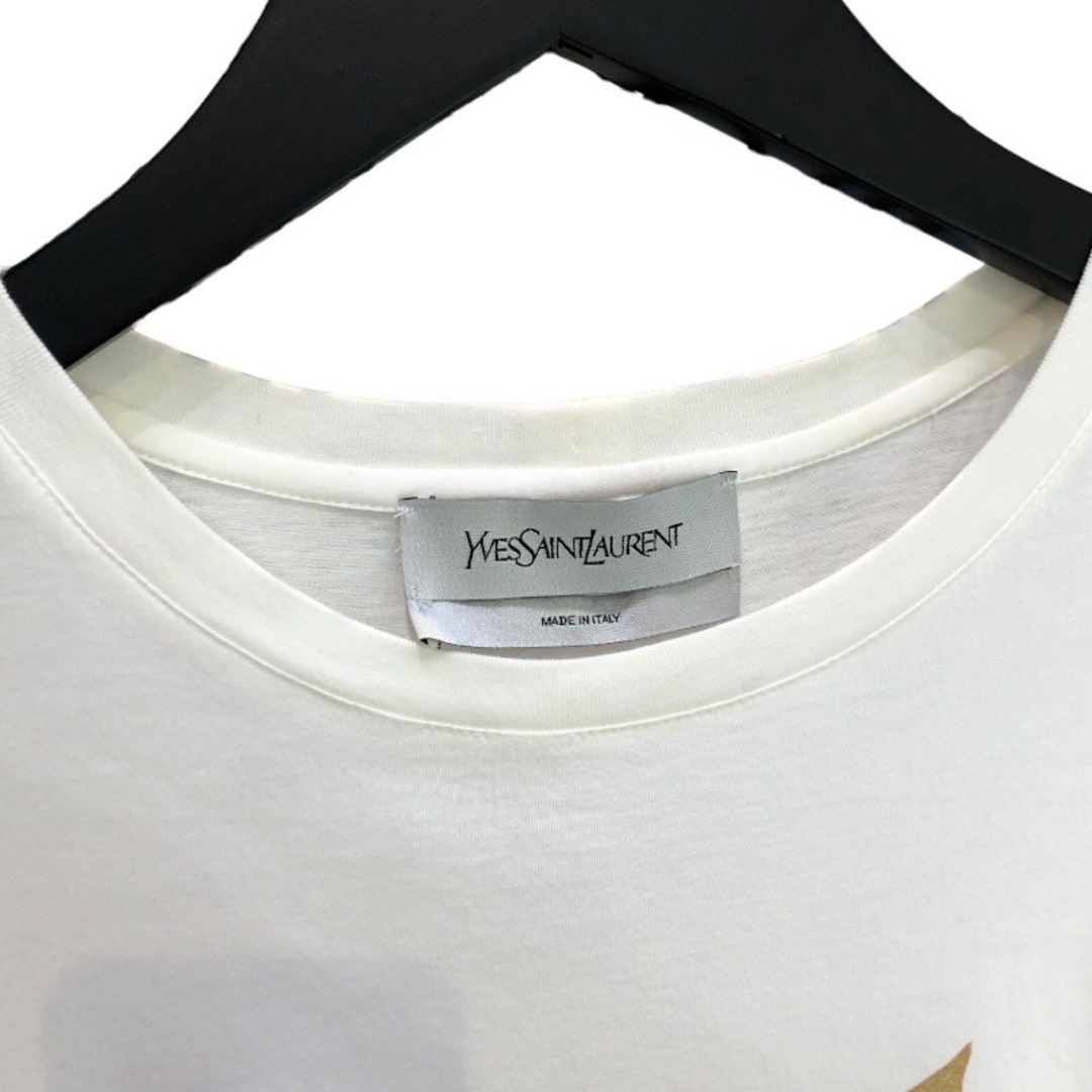 Saint Laurent(サンローラン)の　サンローラン SAINT LAURENT プリントTシャツ ホワイト コットン レディース 半袖Ｔシャツ レディースのトップス(Tシャツ(半袖/袖なし))の商品写真