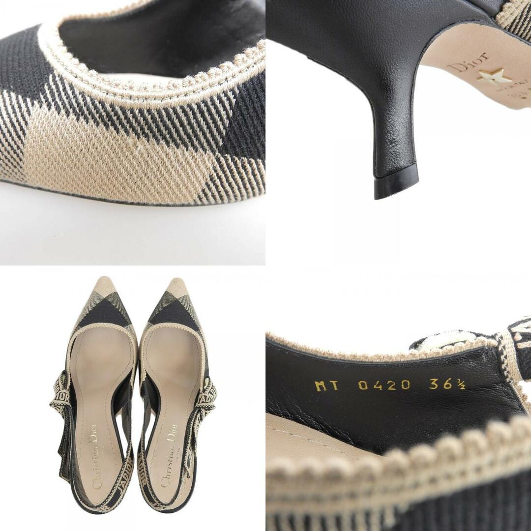Dior(ディオール)のディオール 未使用 DIOR ディオール チェック柄 ジャディオール スリングバッグ パンプス レディース ブラウン×ブラック 36 1/2D 36 1/2D レディースの靴/シューズ(ハイヒール/パンプス)の商品写真