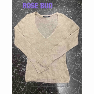 ローズバッド(ROSE BUD)のROSE BUD モヘヤセーター　カーキ(ニット/セーター)