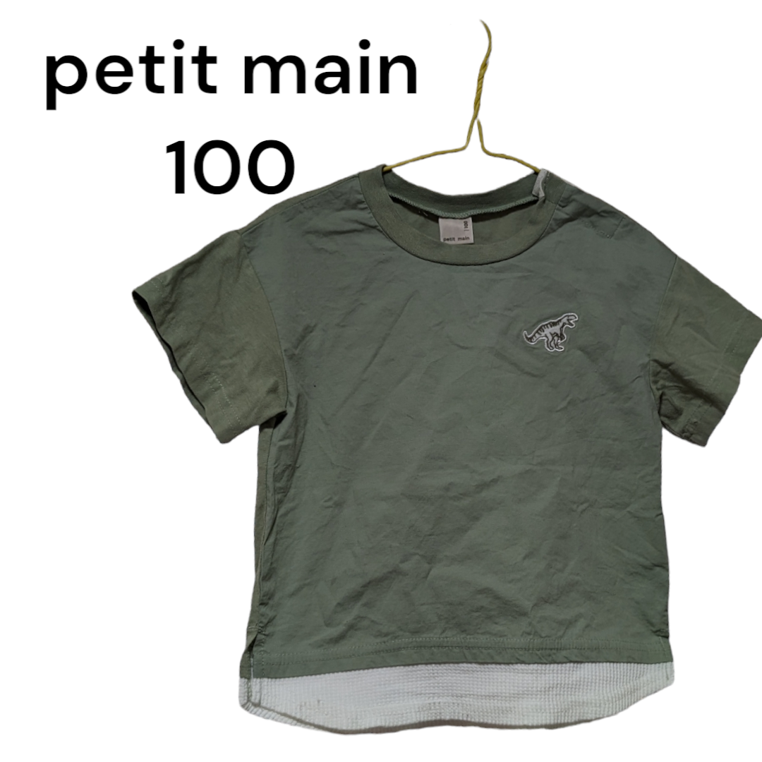 petit main(プティマイン)の100Ｔシャツ 恐竜 ワンポイント　半ぞで　［ｋ07］ キッズ/ベビー/マタニティのキッズ服男の子用(90cm~)(Tシャツ/カットソー)の商品写真
