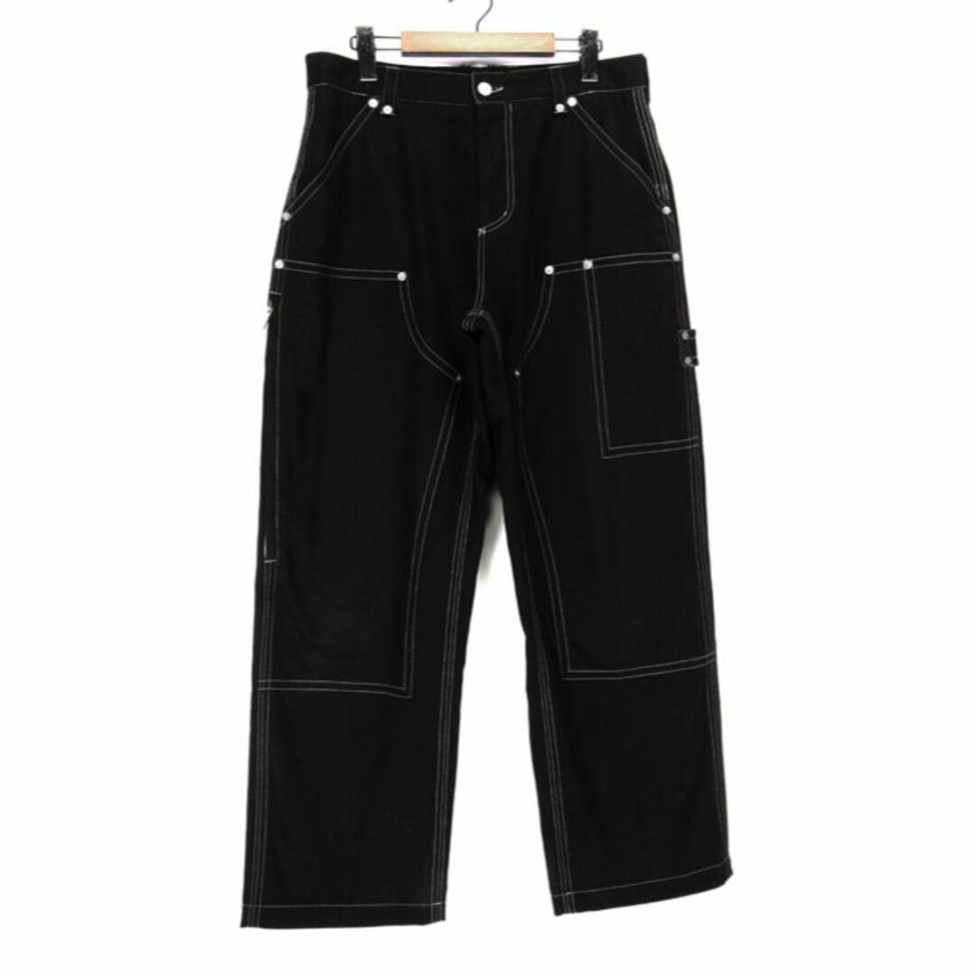 ブラックサイズディオール Dior ×ショーン ステューシー  SHAWN STUSSY ■ 20AW 【 WORK PANT 】 ビー 刺繍 ワーク カーペンター パンツ　n4667