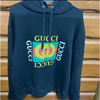 グッチ(Gucci)の最終値下げ❣️  美品‼️  グッチ　パーカー　ヴィンテージ加工(パーカー)