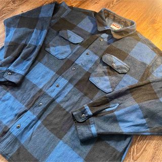 ラングラー(Wrangler)のWrangler  青チェック　フリースシャツ(シャツ)