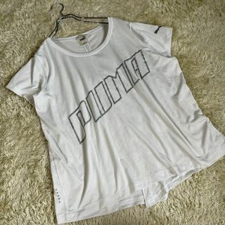 プーマ(PUMA)のPUMA プーマ (L) オープンバッグ プリント Tシャツ ロゴ入り ホワイト(Tシャツ(半袖/袖なし))