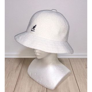 カンゴール(KANGOL)のXL 美品 KANGOL メトロハット バケットハット カンゴール ホワイト 白(ハット)