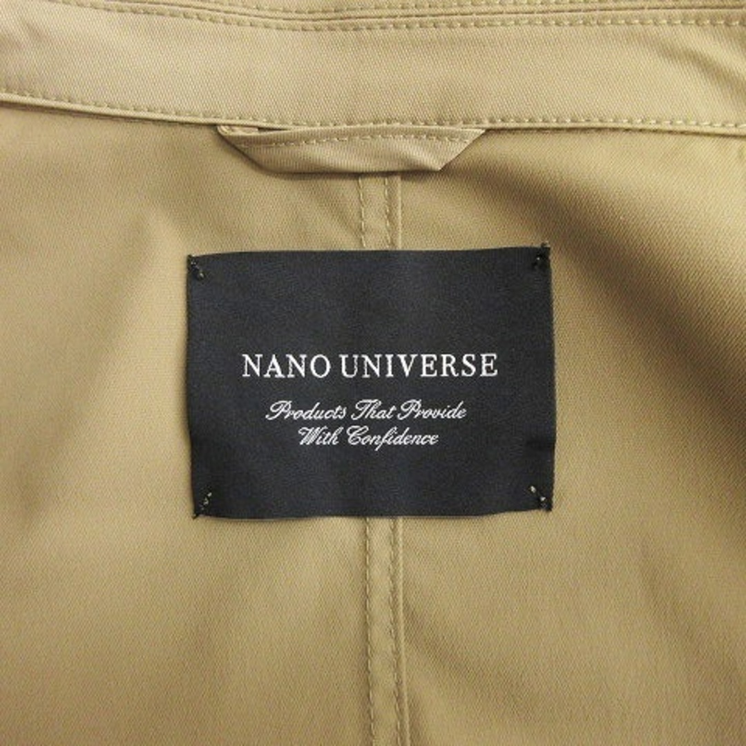 nano・universe(ナノユニバース)のナノユニバース チェスターコート ミドル丈 薄手 長袖 ベージュ L ■SM1 メンズのジャケット/アウター(その他)の商品写真