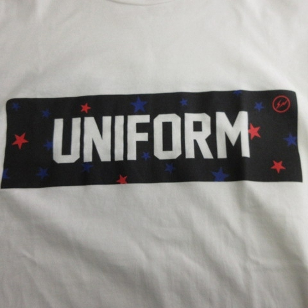 uniform experiment(ユニフォームエクスペリメント)のユニフォームエクスペリメント  Tシャツ 半袖 プリント コットン 白 S位 メンズのトップス(Tシャツ/カットソー(半袖/袖なし))の商品写真