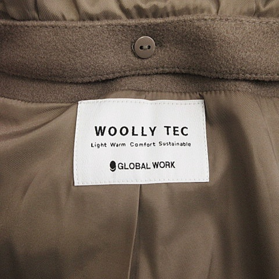 GLOBAL WORK(グローバルワーク)のグローバルワーク ウーリーテック コート ショート丈 2way フード 茶系 M レディースのジャケット/アウター(その他)の商品写真