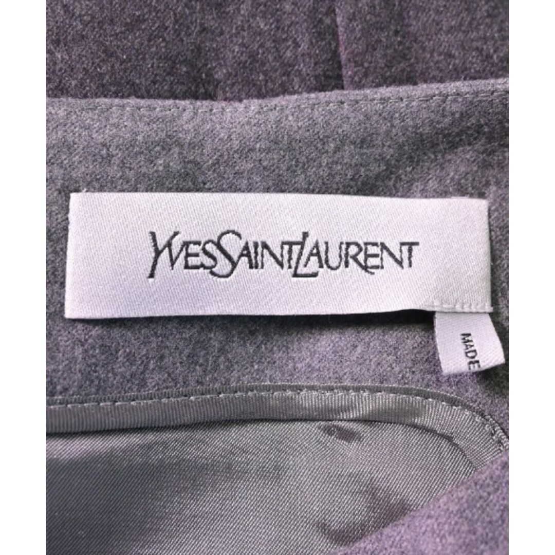 Yves Saint Laurent(イヴサンローラン)のYVES SAINT LAURENT ワンピース 34(XXS位) グレー 【古着】【中古】 レディースのワンピース(ひざ丈ワンピース)の商品写真