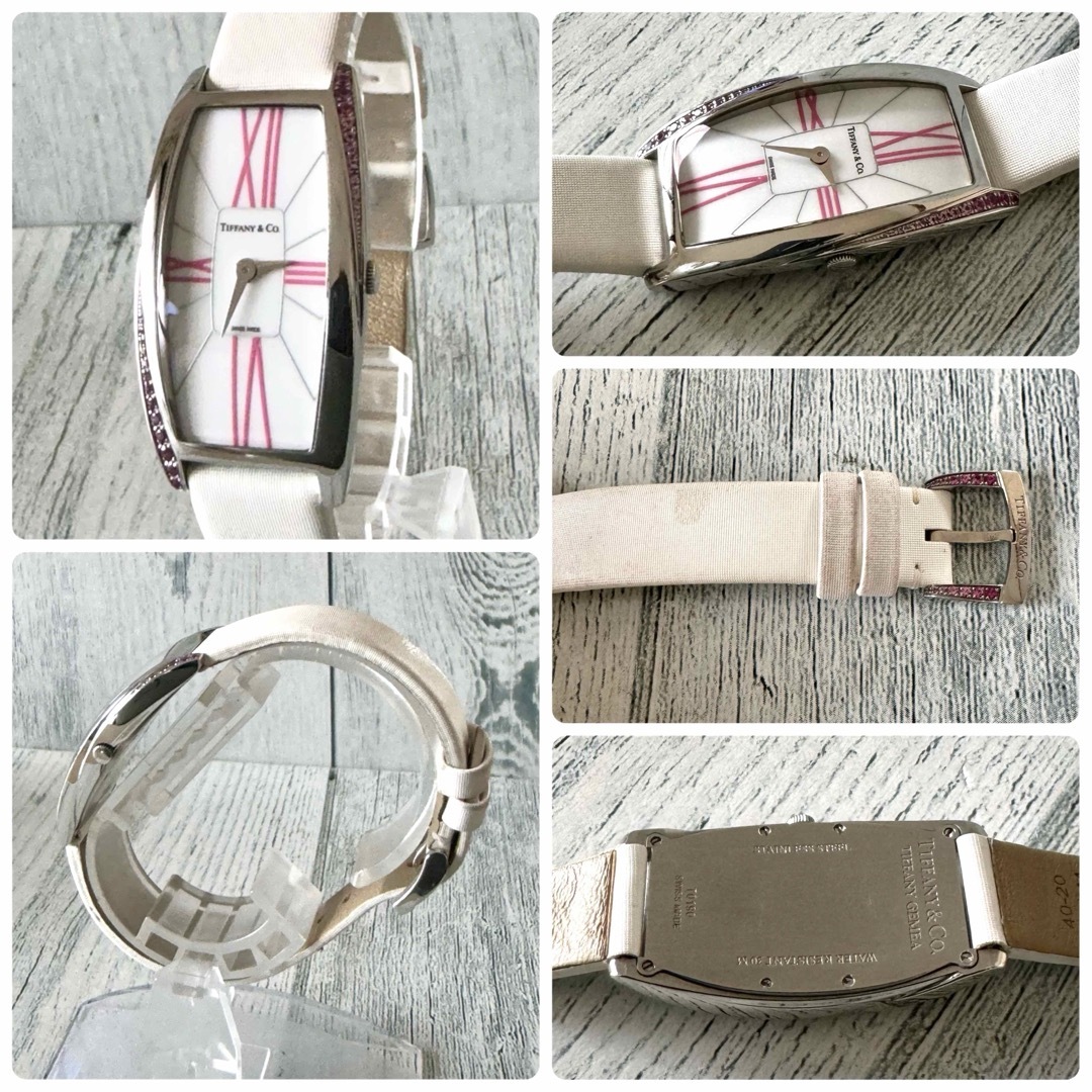 【電池交換済】TIFFANY&Co ティファニー 腕時計 ジェメア ピンク調